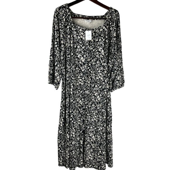 Cottage Core, Parisian Grandma J.Jill Flowers, Button Front Dress , Women's XL - Picture 6 of 15